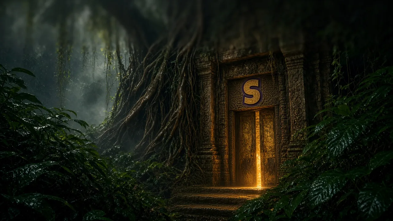 Simsinos jungle treasury with the house mark inlaid in stone