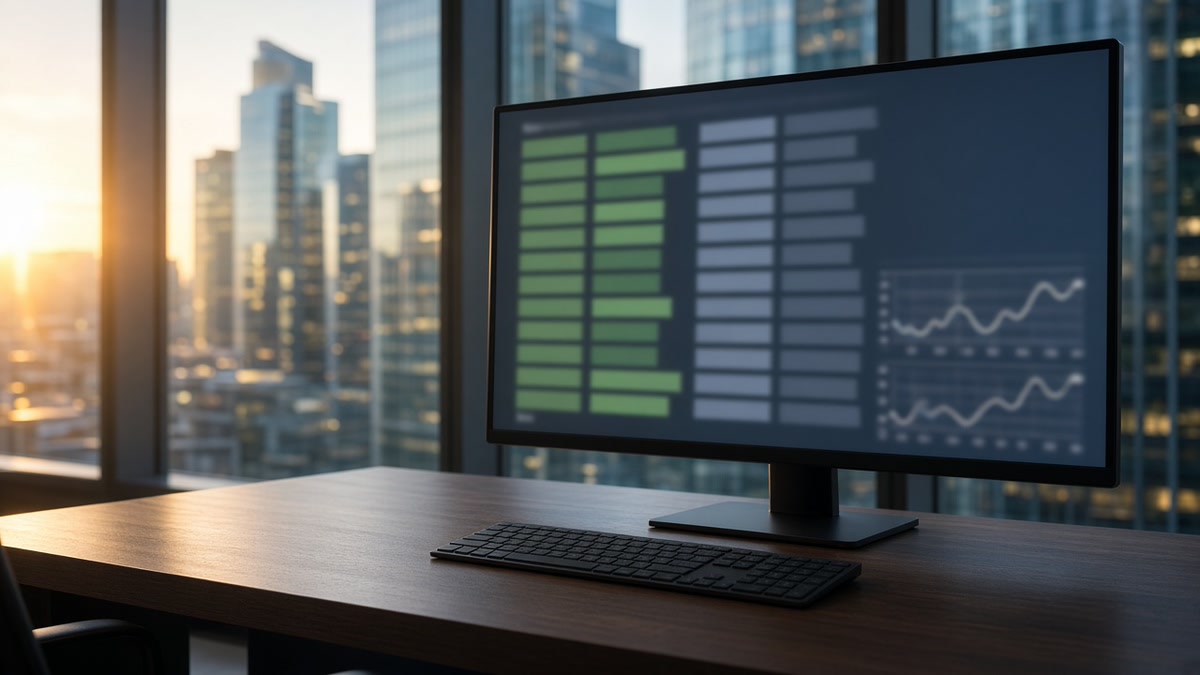 A trading screen showing event-outcome price ladders in a London office.