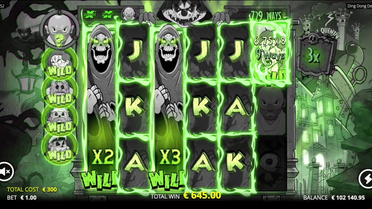 Official Nolimit City xNudge win still from Ding Dong Death