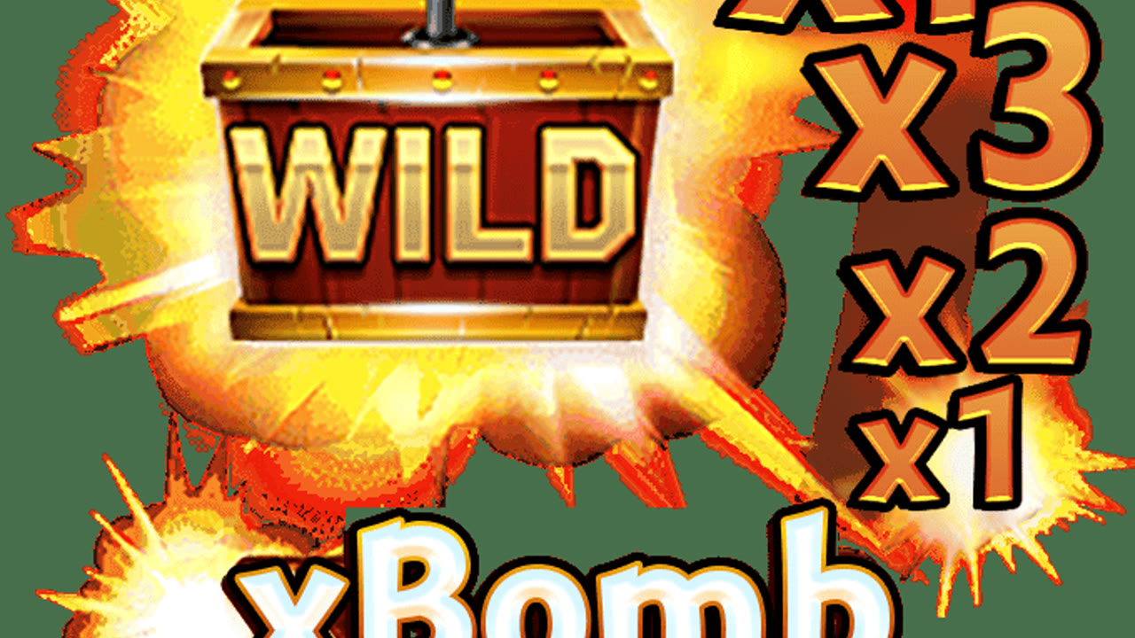 Official Nolimit City Fire In The Hole family still showing an xBomb explosion on the mine grid — predecessor imagery, not Fire In The Hole 4 gameplay