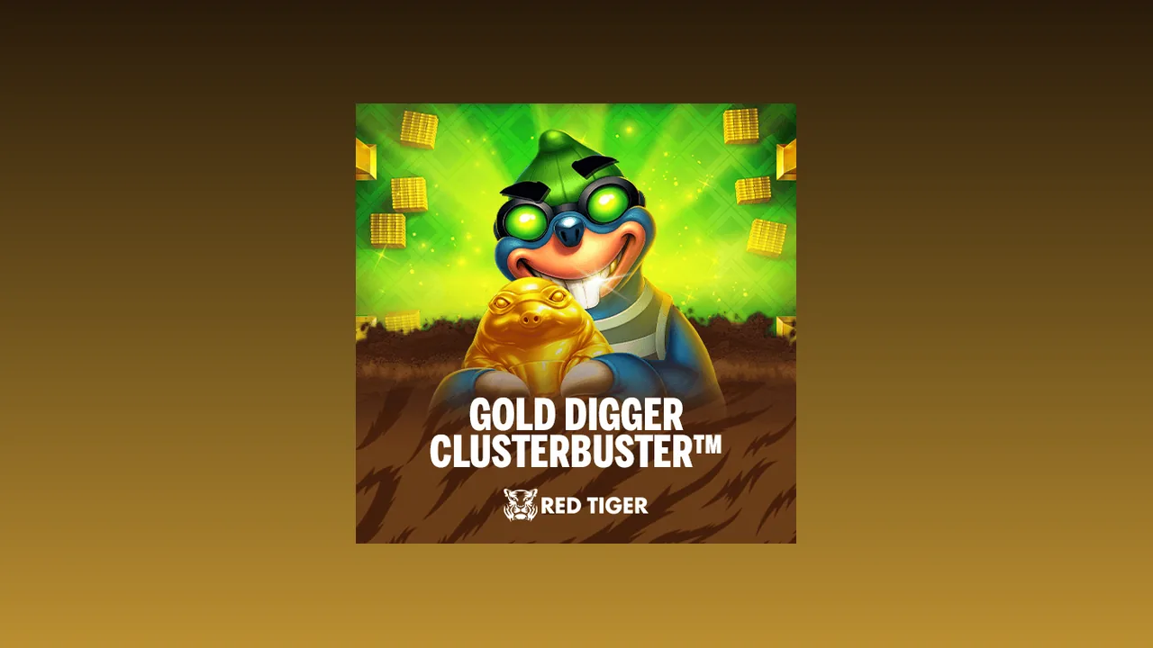 Gold Digger Clusterbuster official Red Tiger logo lockup