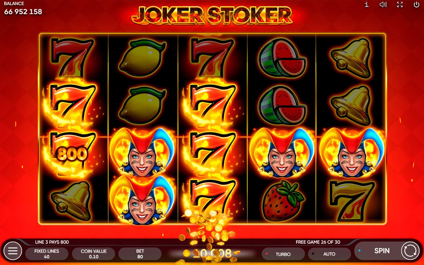 Official Endorphina Joker Stoker free-games reel still