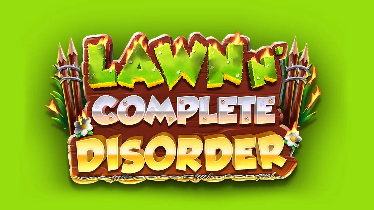Lawn n’ Complete Disorder official Play’n GO logo lockup