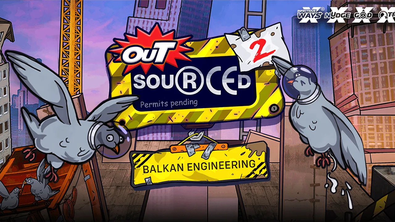 Outsourced 2 - Balkan Engineering official Nolimit City logo game tile
