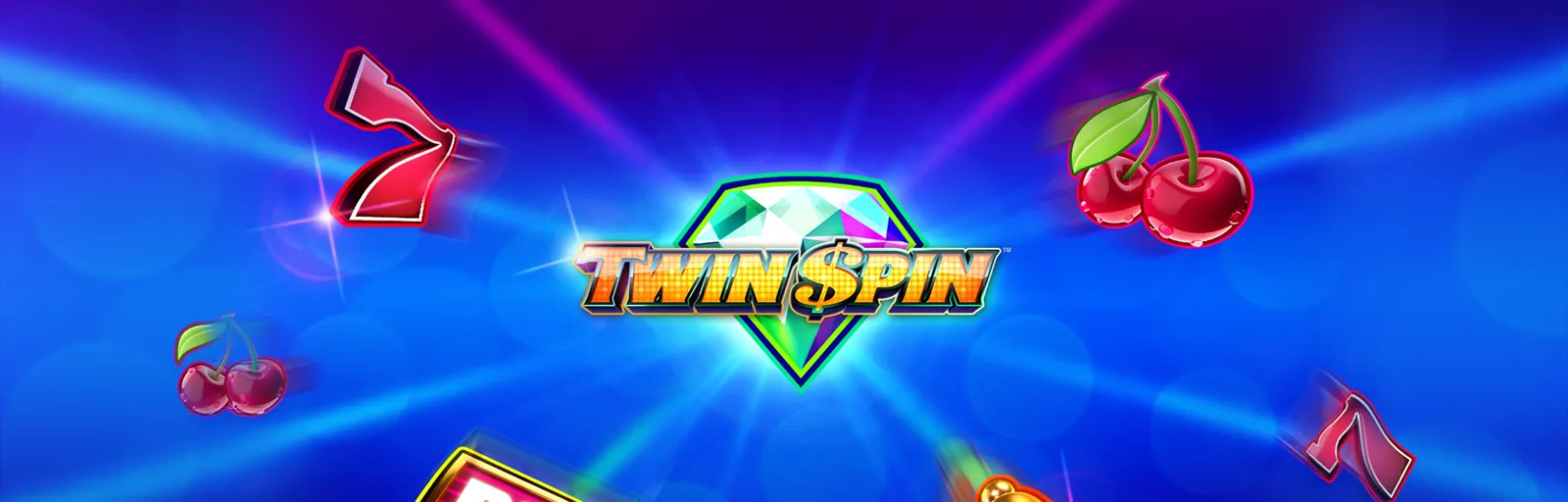 Twin Spin slot artwork: official NetEnt still of the 243-way linked-reel grid