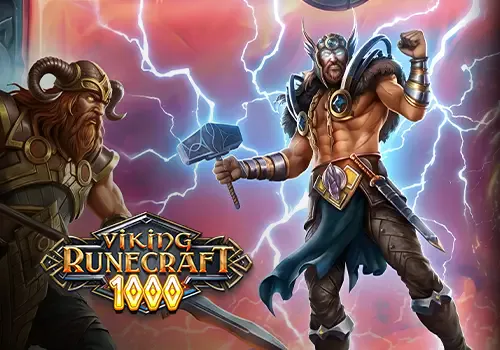 Viking Runecraft 1000 slot artwork: official Play’n GO still of the Norse scatter-pay grid