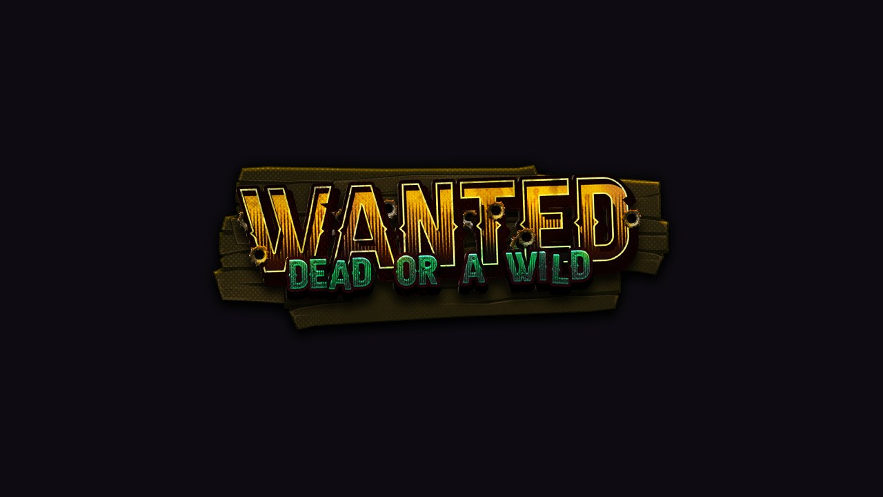 Official Hacksaw Gaming Wanted Dead or a Wild logo lockup