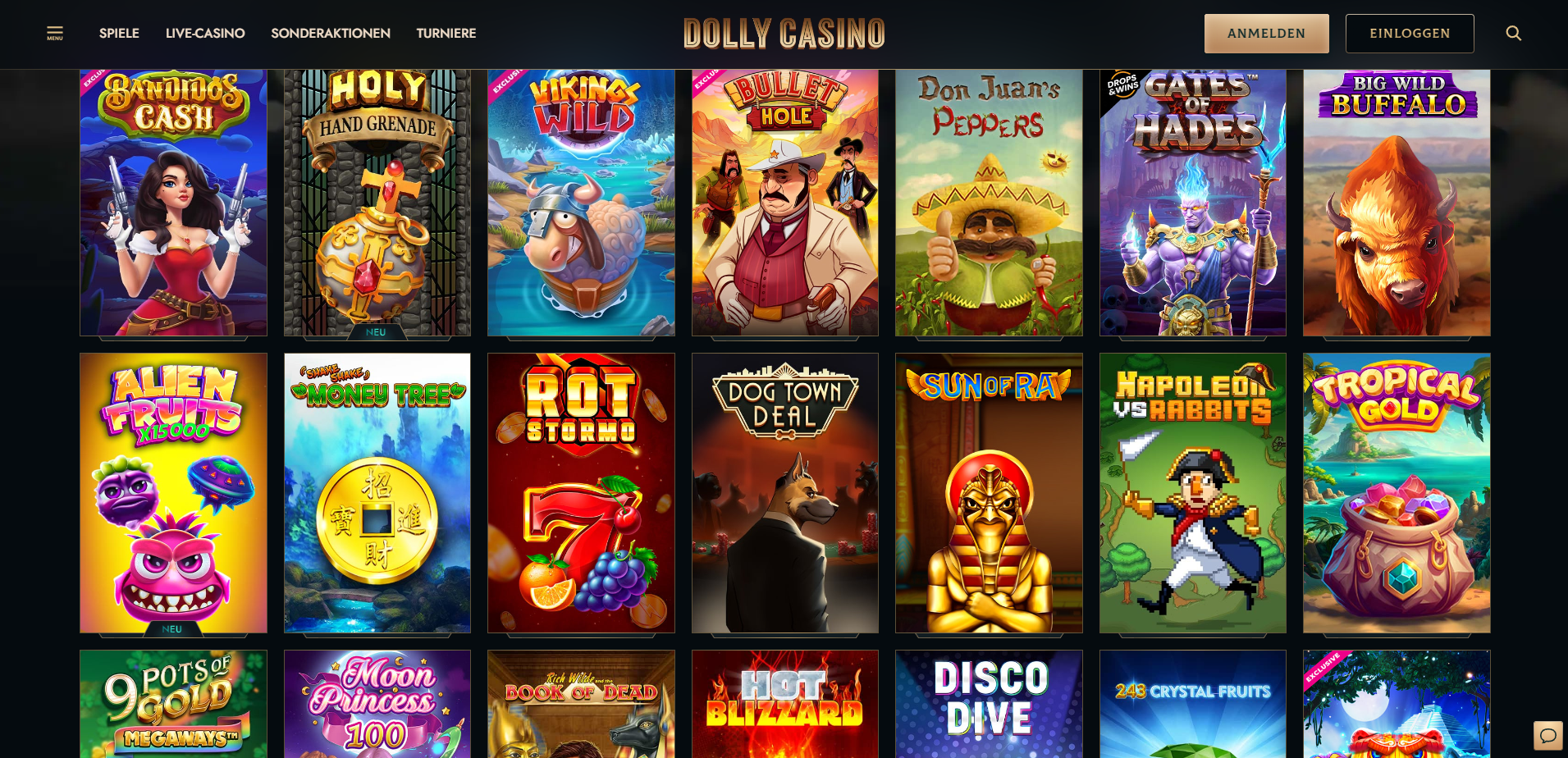 Dolly Casino Spielauswahl