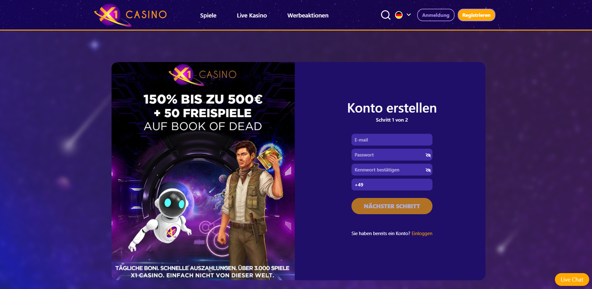 X1 Casino Bonus
