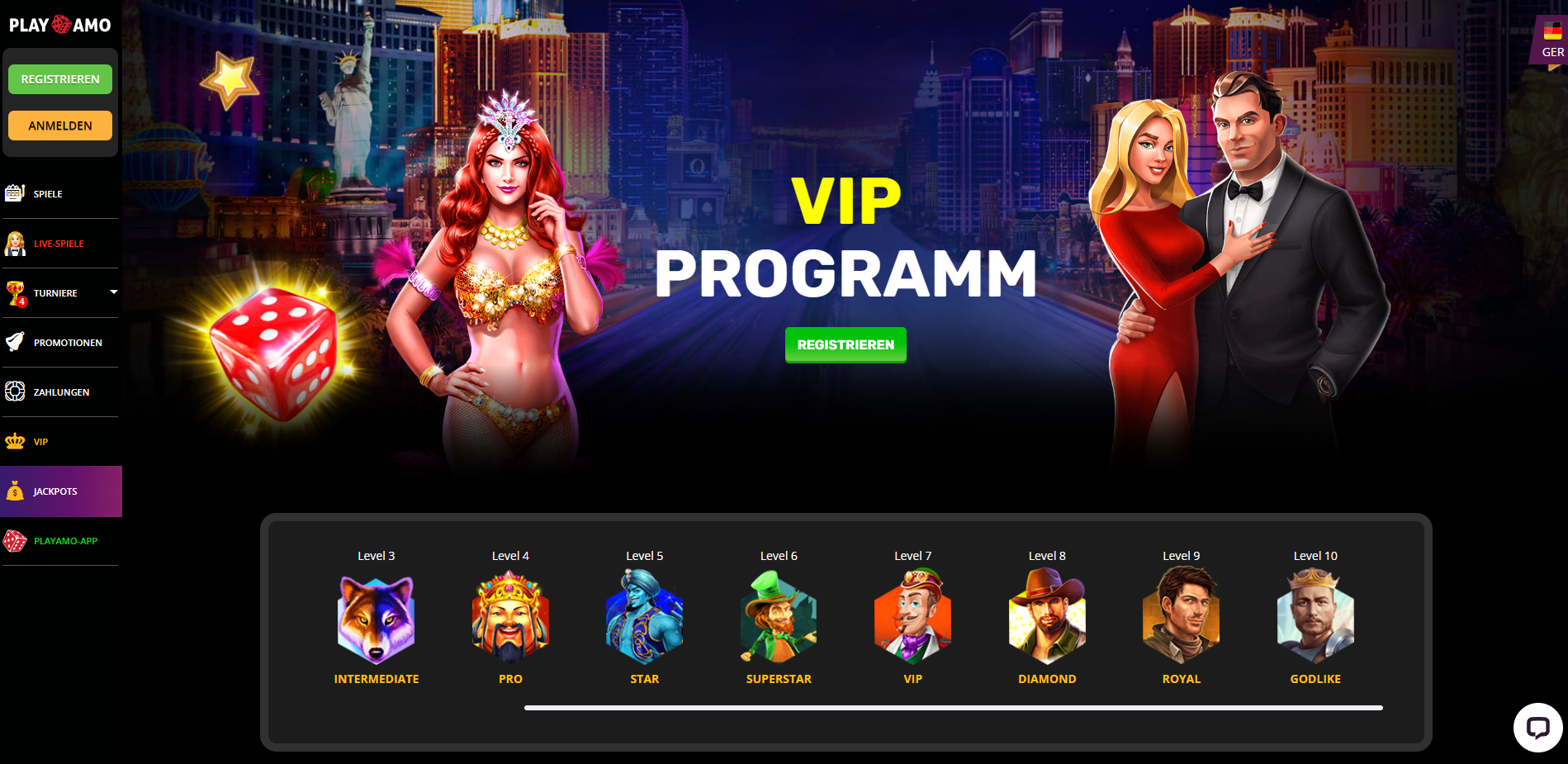 Playamo Casino VIP Programm