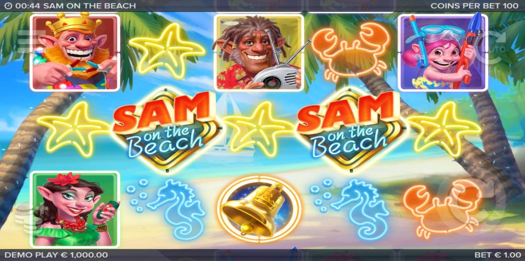 Sam-on-the-Beach-Slot-Logo