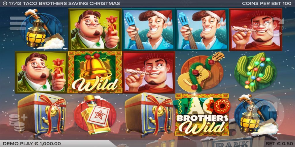 Taco-Brothers-Saving-Christmas-Slot Logo