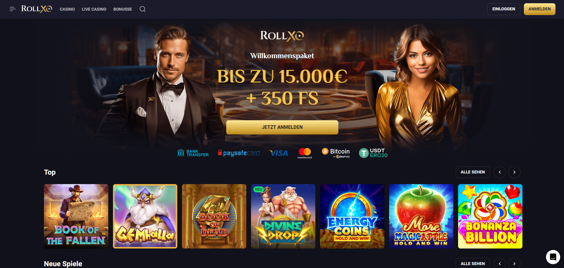 Rollxo-Casino-Willkommensbonus