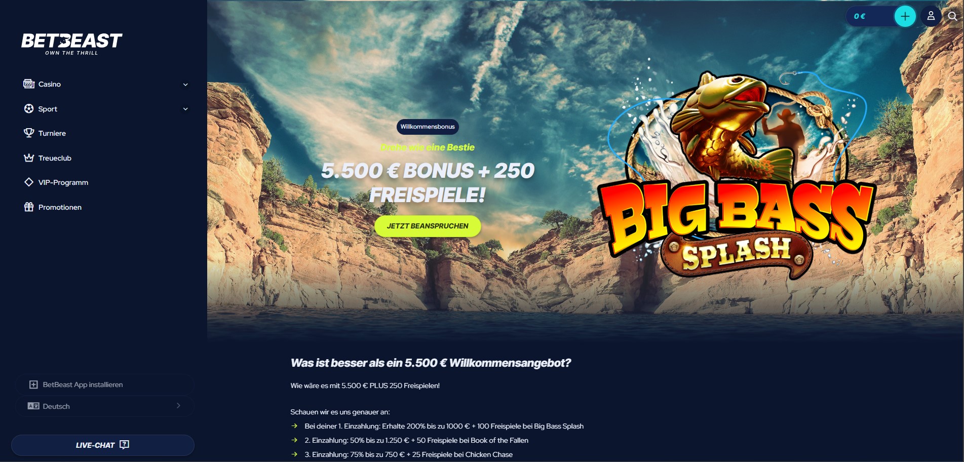 BetBeast-Casino-Willkommensbonus