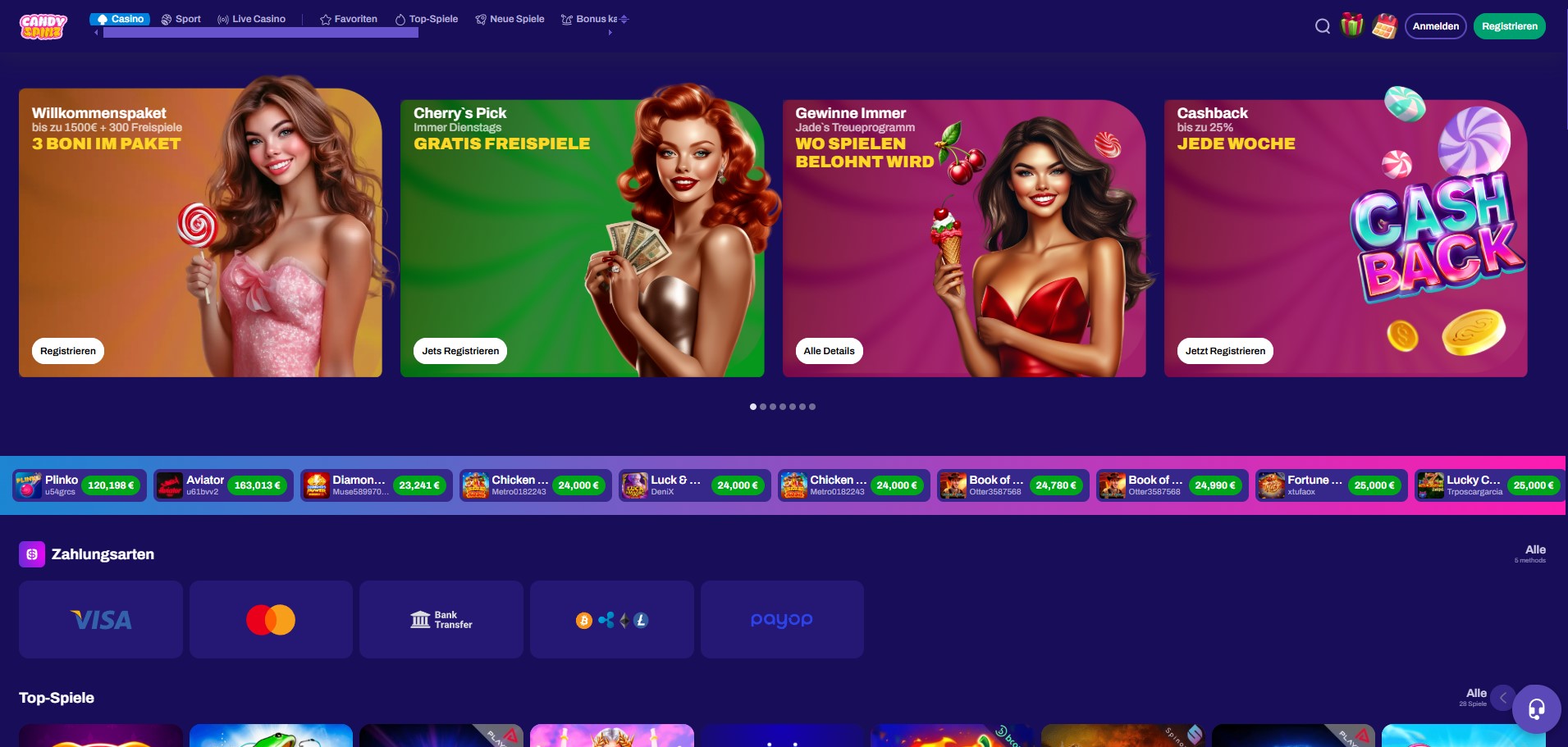 Candy-Spinz-Casino-Willkommensbonus