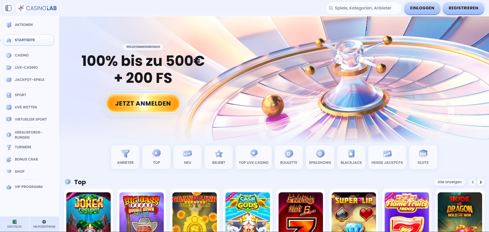 Casino-Lab-Willkommensbonus