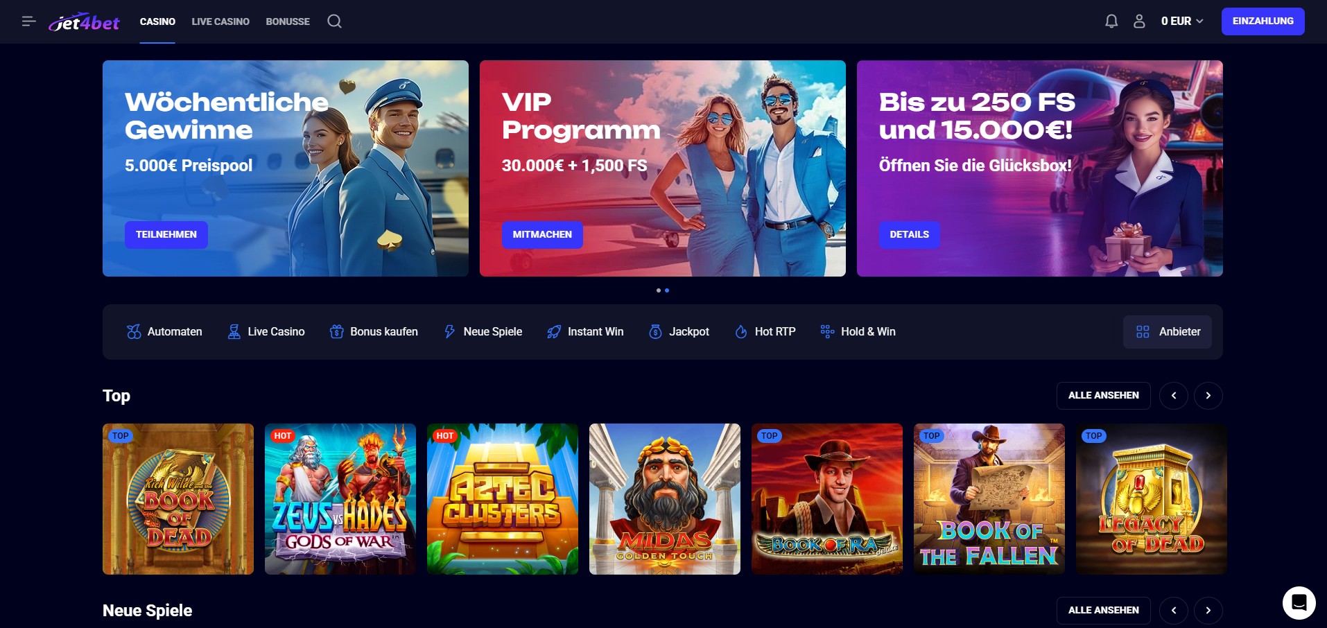 Jet4Bet-Casino-Willkommensbonus